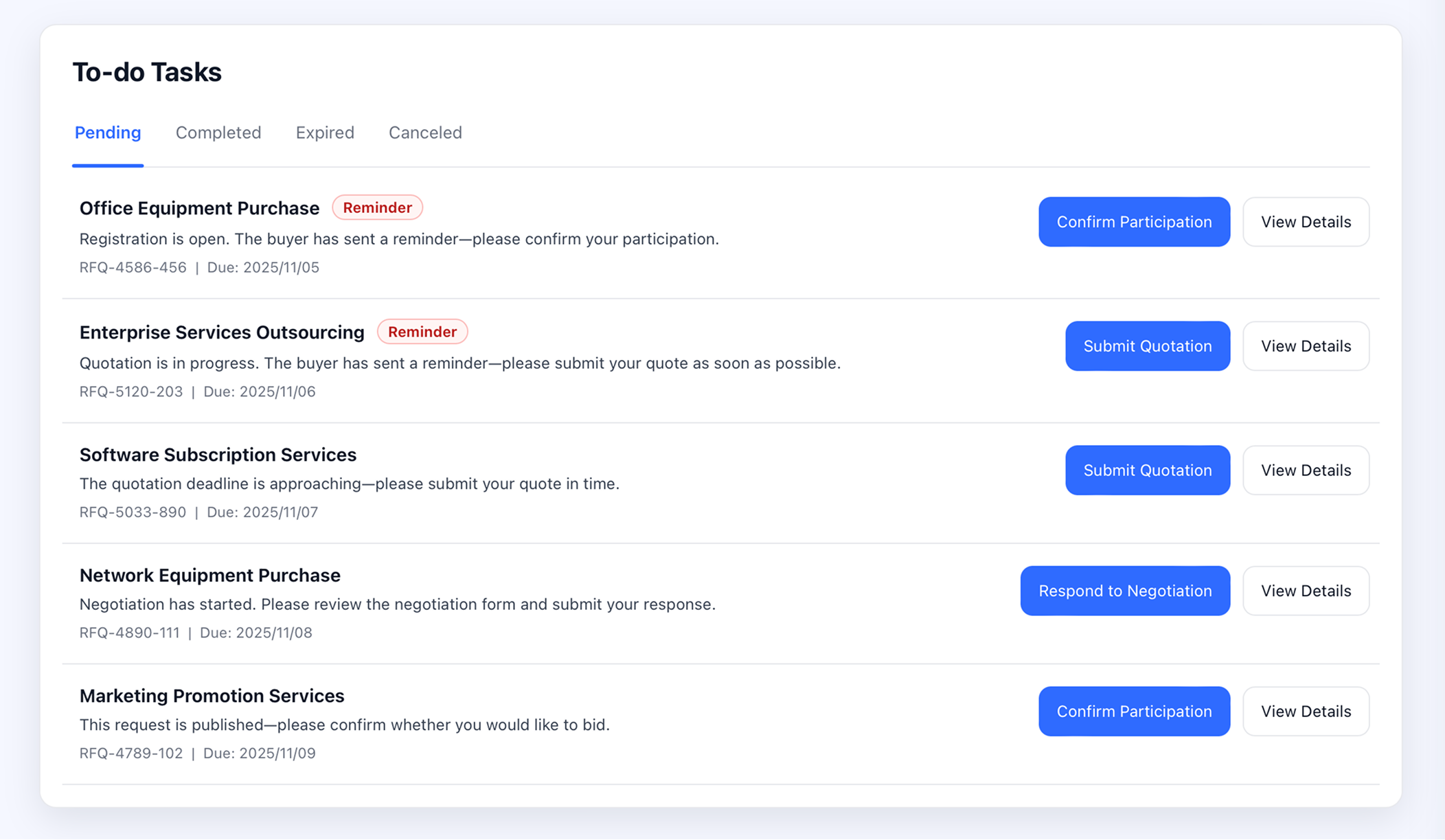 Task Center demo (explore direction, not final solution)