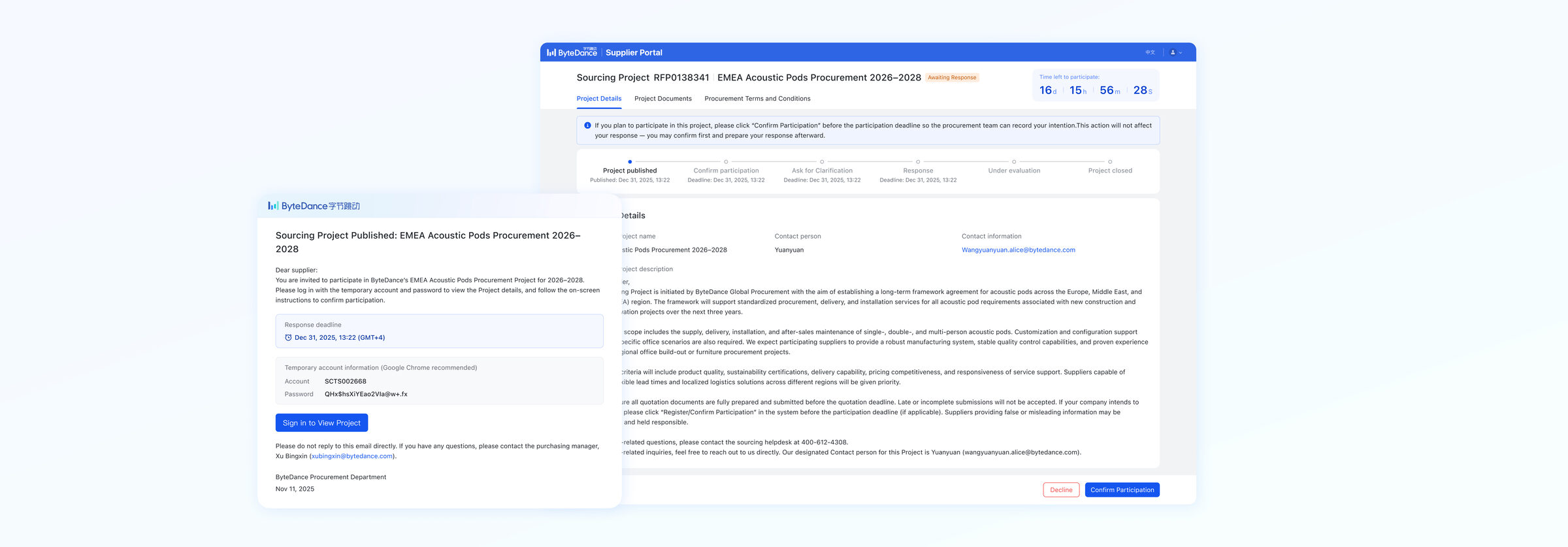 Supplier Portal Sourcing Experience Optimization