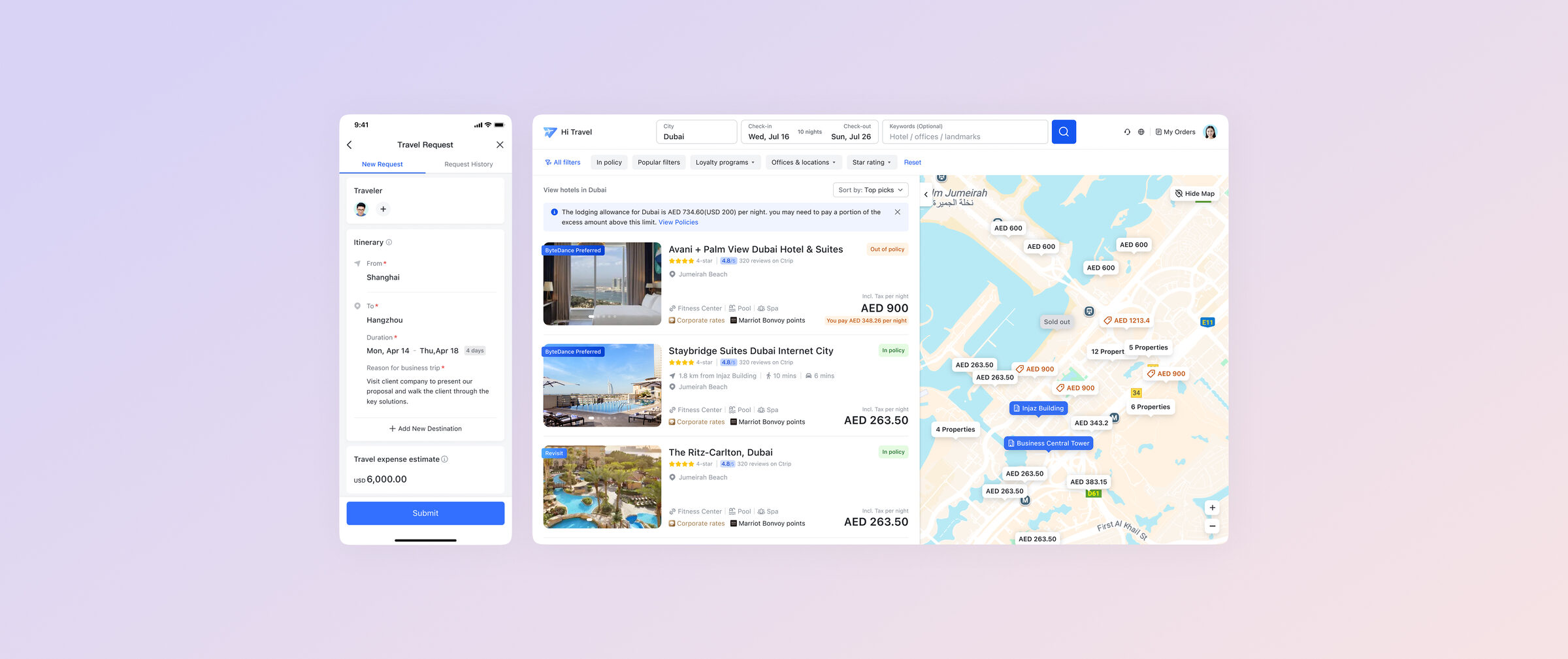 Business Travel Initiatives Across Mobile & Web